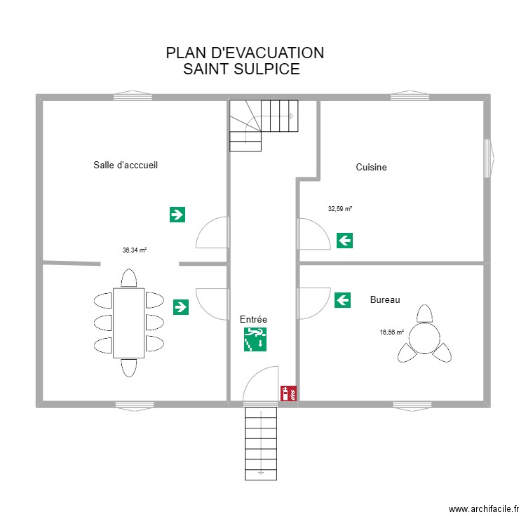 87 SAINT- SULPICE-LES-FEUILLES Local. Plan de 3 pièces et 85 m2