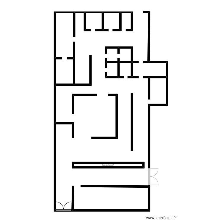 CUISINE B. Plan de 1 pièce et 1 m2