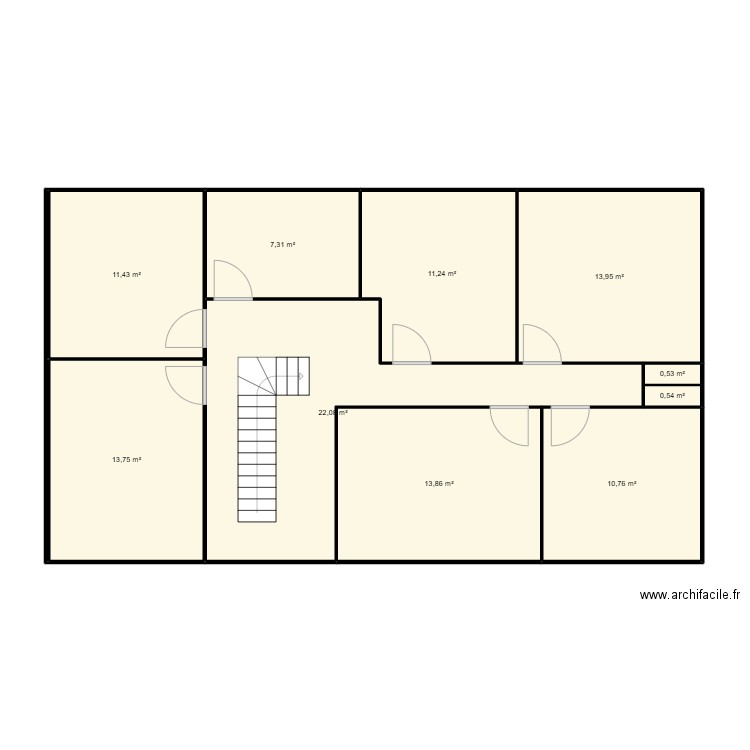 Pirard . Plan de 18 pièces et 211 m2