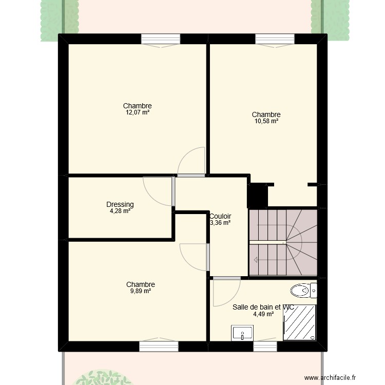 SIMONATO  OLIVETTES. Plan de 19 pièces et 222 m2