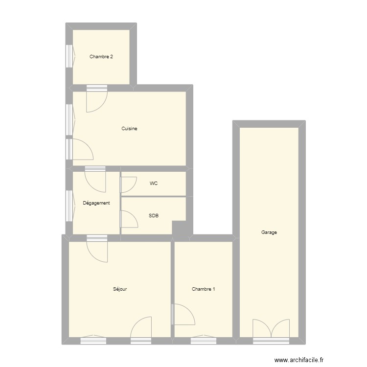 Plan Mulsanne. Plan de 8 pièces et 69 m2