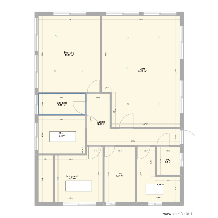 CAB 2. Plan de 9 pièces et 134 m2