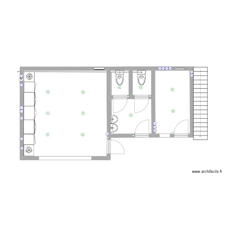 les autres bières. Plan de 5 pièces et 38 m2