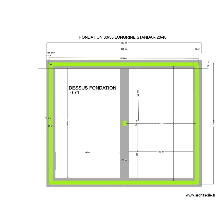 PLAN FODATION1. Plan de 0 pièce et 0 m2