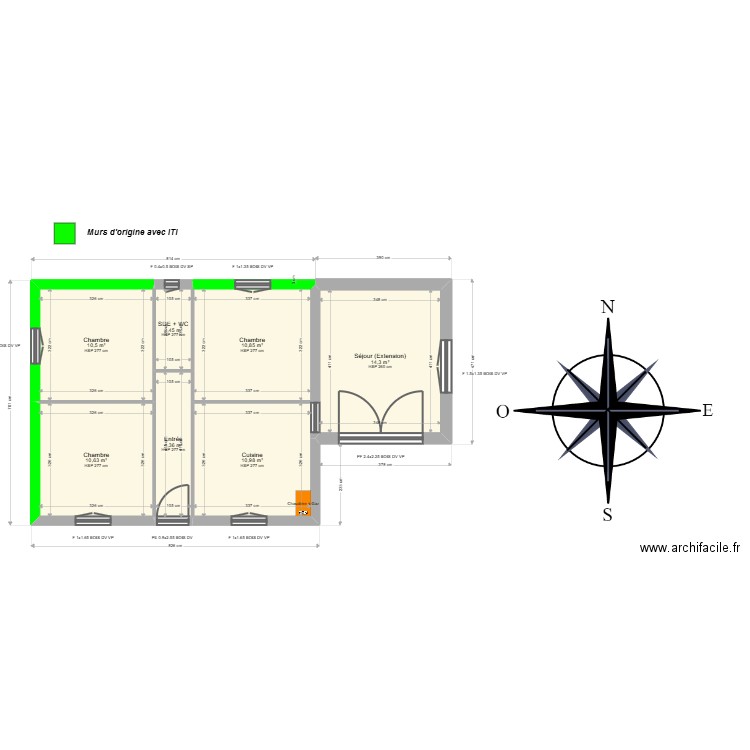 ML25000773. Plan de 7 pièces et 64 m2