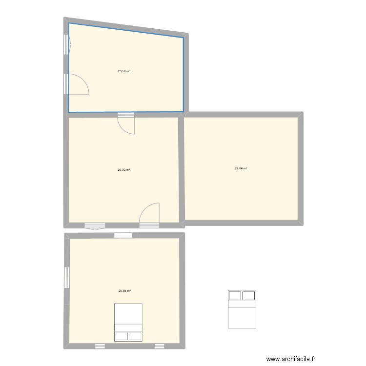 beaumont 2. Plan de 4 pièces et 112 m2