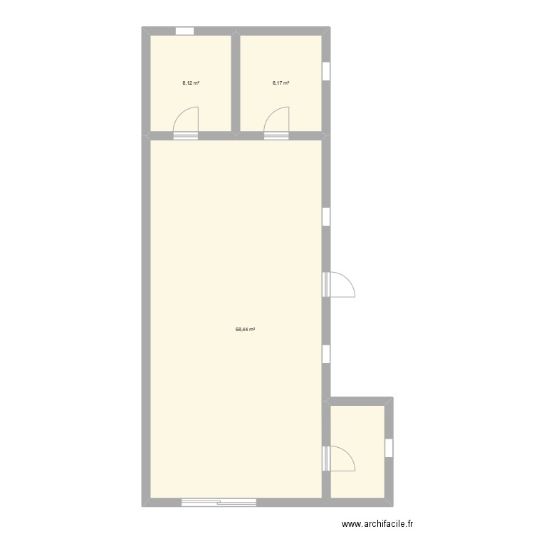 SALMI BILAL. Plan de 3 pièces et 85 m2