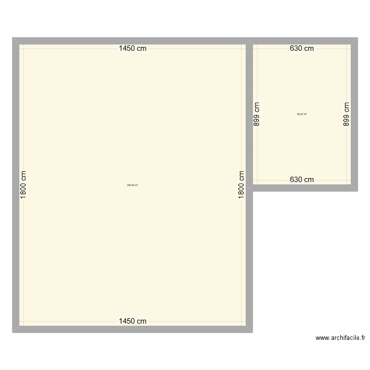 plan de base ferme de javernac. Plan de 2 pièces et 318 m2