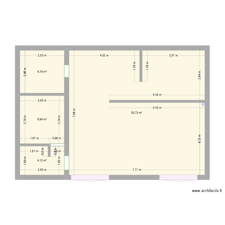 Lagord 2. Plan de 4 pièces et 71 m2