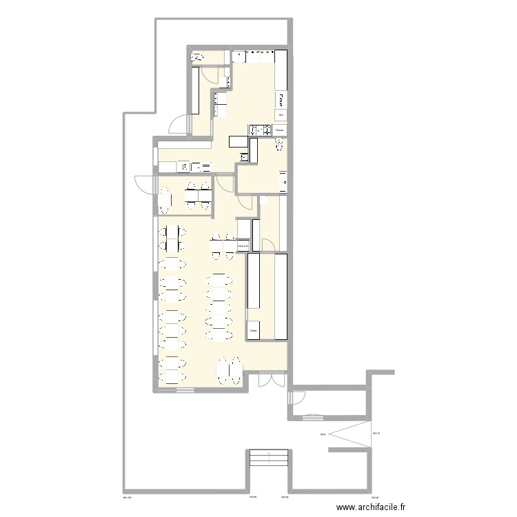 Le Carli PMR. Plan de 7 pièces et 114 m2