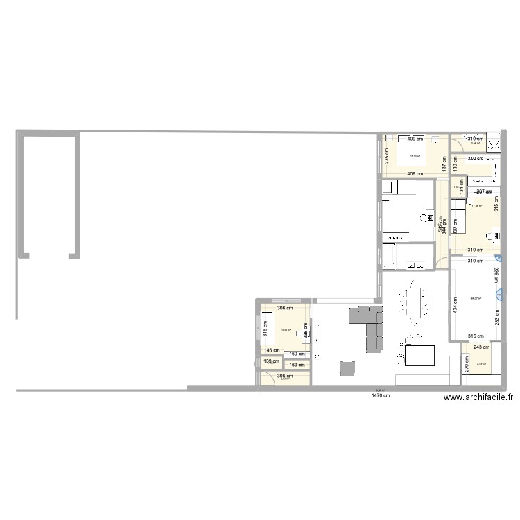 PLAN MARSILLY 11. Plan de 12 pièces et 76 m2