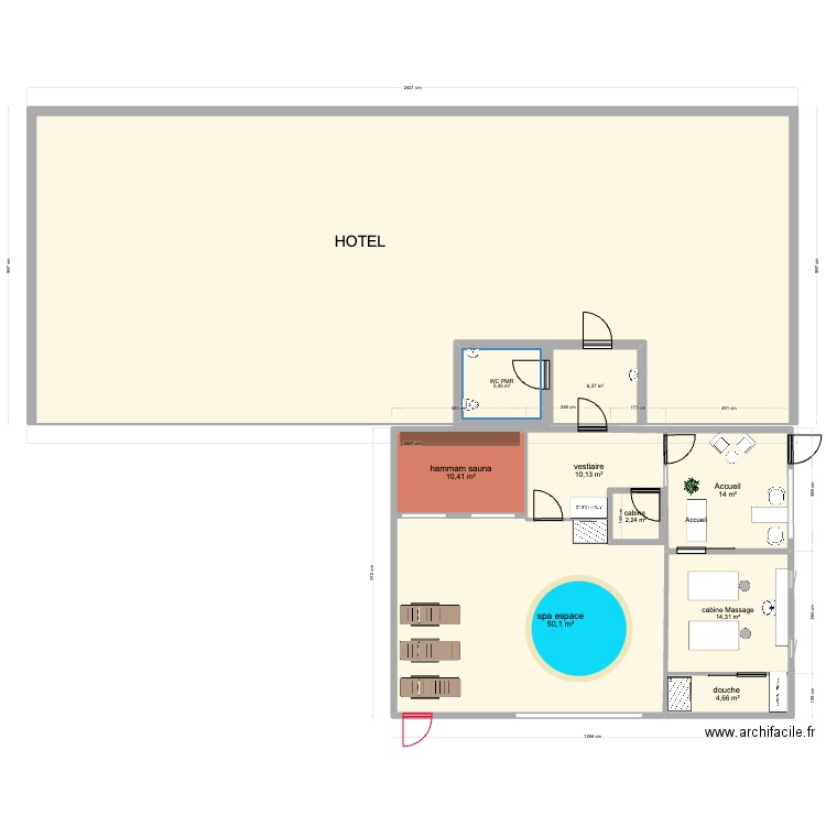   sarl masson spa 105 M2 bis. Plan de 10 pièces et 339 m2