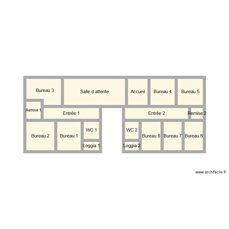 2412 SCI RJM R+1. Plan de 18 pièces et 16 m2