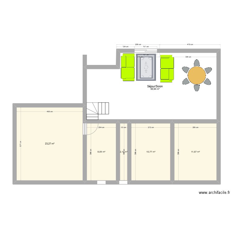 ABOUBAKR MAISSON. Plan de 6 pièces et 95 m2