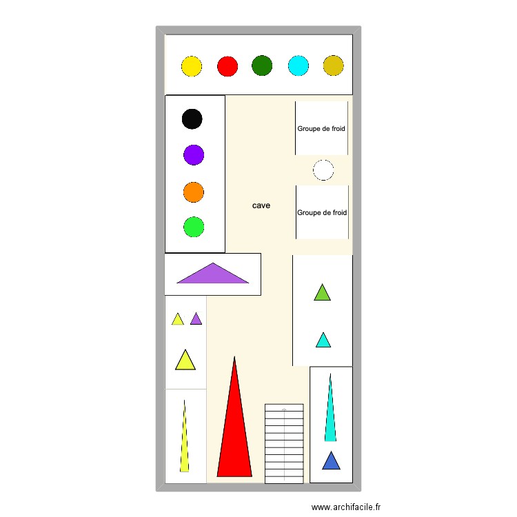 cave. Plan de 1 pièce et 95 m2