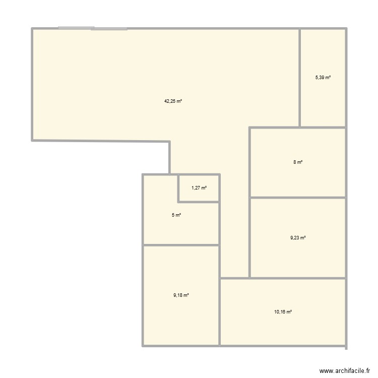 plan maison 1. Plan de 8 pièces et 90 m2