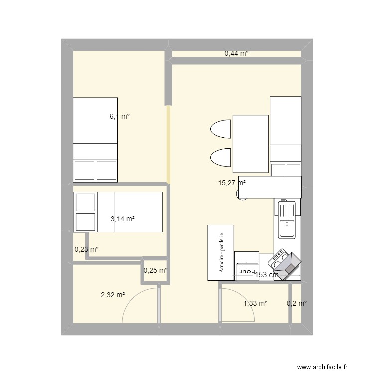 Plan Toussuire 8. Plan de 9 pièces et 29 m2