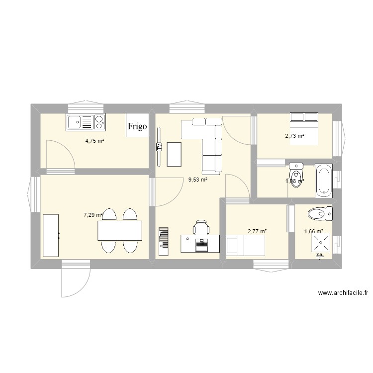 Matsieto HOME. Plan de 7 pièces et 31 m2