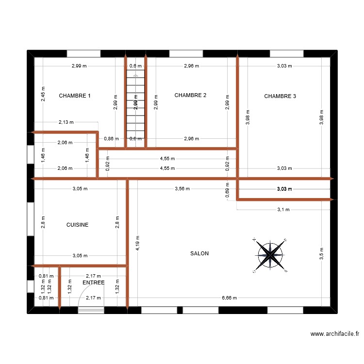 COLARD. Plan de 11 pièces et 78 m2