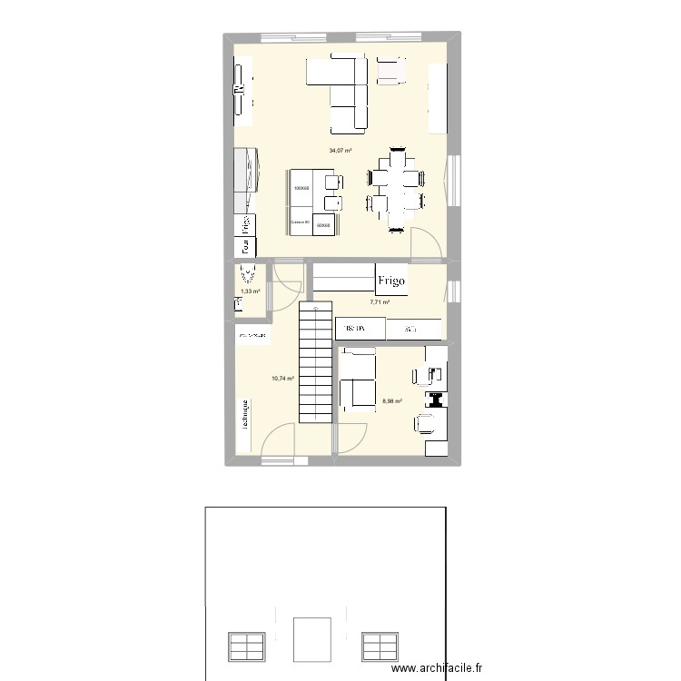 BLAVIER 3. Plan de 9 pièces et 163 m2