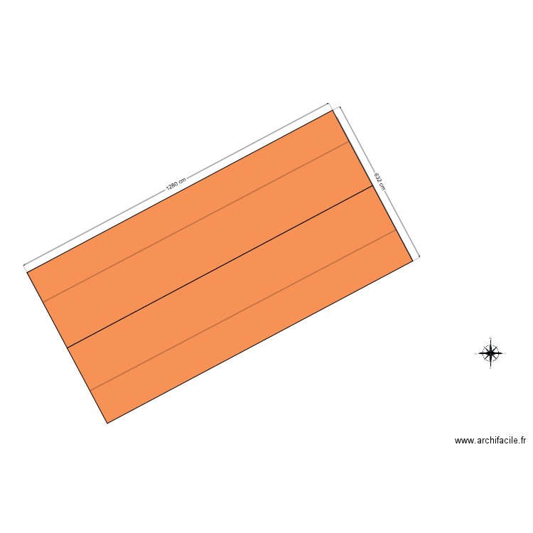 Plan masse Initial bis. Plan de 3 pièces et 150 m2