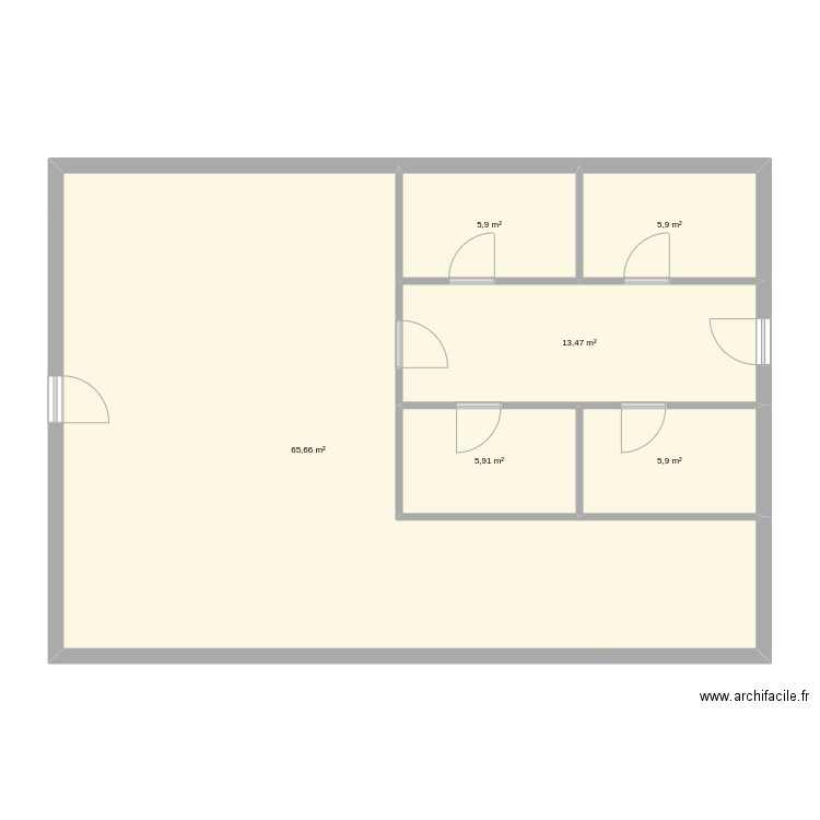 Club house 1. Plan de 6 pièces et 103 m2