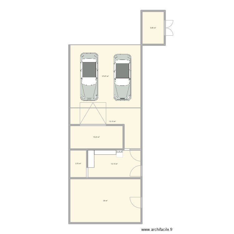 Maison Colin. Plan de 7 pièces et 109 m2