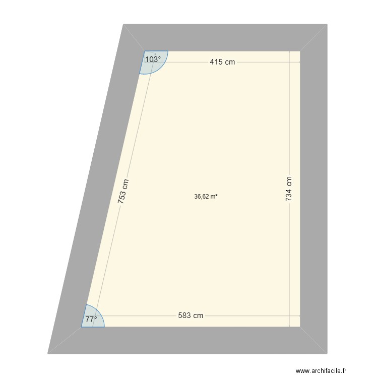 maison COGNASSE. Plan de 1 pièce et 37 m2