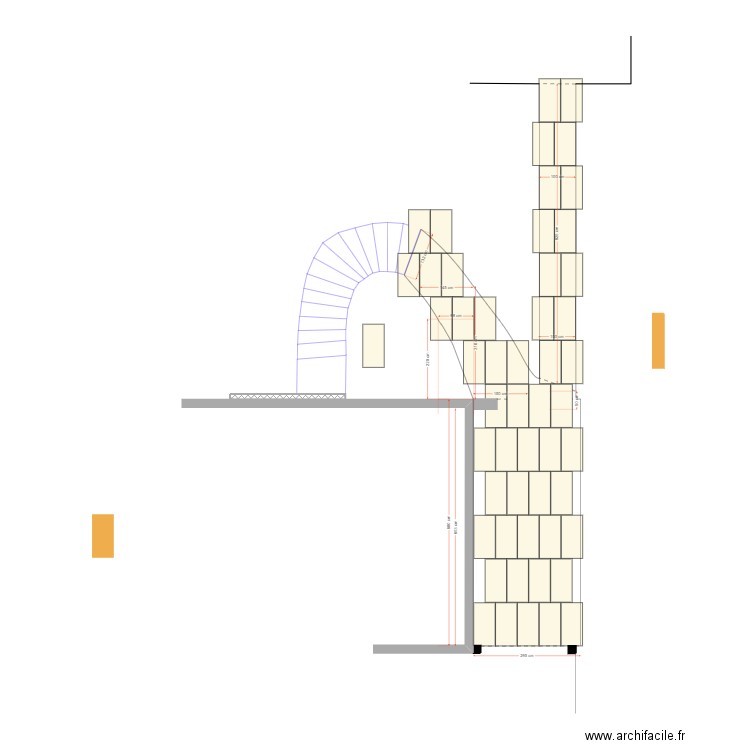 dallage  escalier ext. Plan de 0 pièce et 0 m2