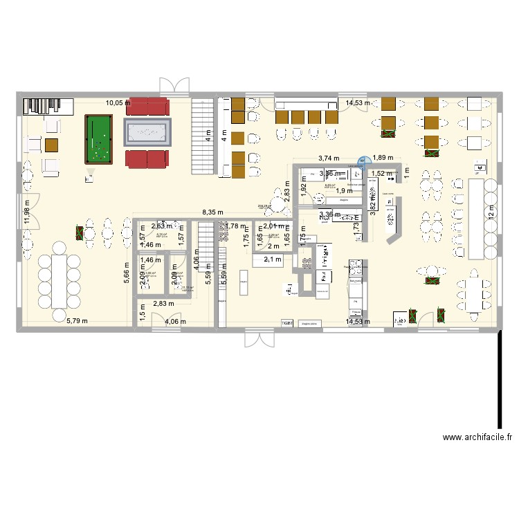 Darons 2. Plan de 7 pièces et 286 m2