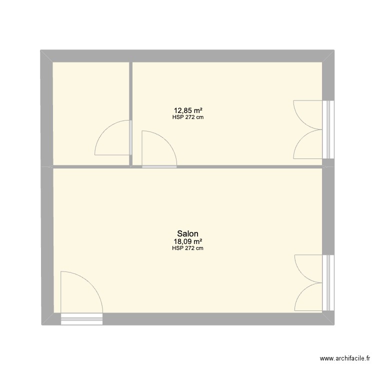 Madeleine 2. Plan de 2 pièces et 31 m2