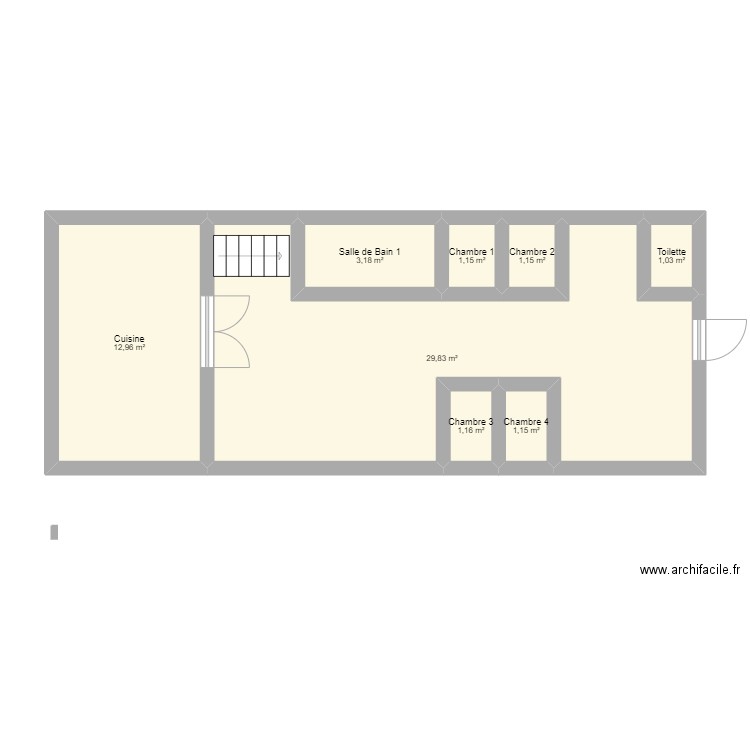 futur maison 1. Plan de 8 pièces et 52 m2