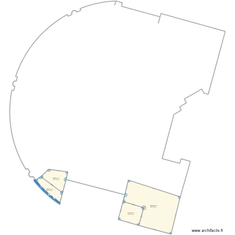 barjouville cente. Plan de 4 pièces et 2975 m2