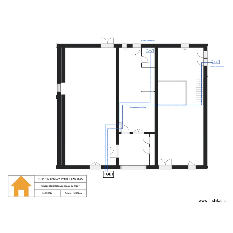 RT 24-190 Baillon Phase II EXE ELEC 1. Plan de 0 pièce et 0 m2