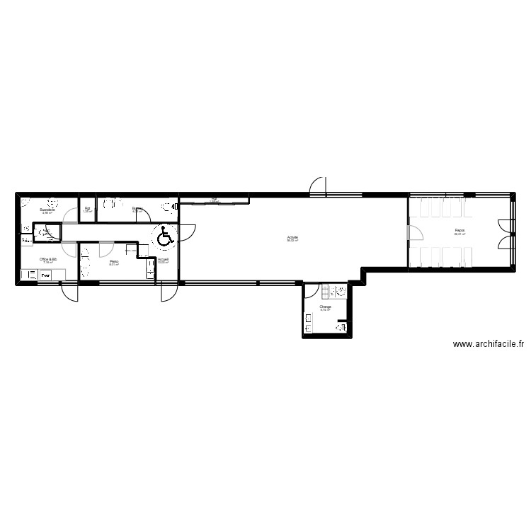 77LR16CDG projet jordan. Plan de 12 pièces et 125 m2