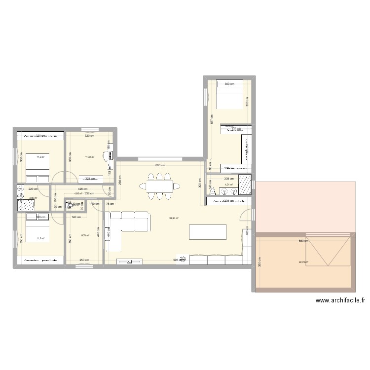 plan4. Plan de 11 pièces et 159 m2