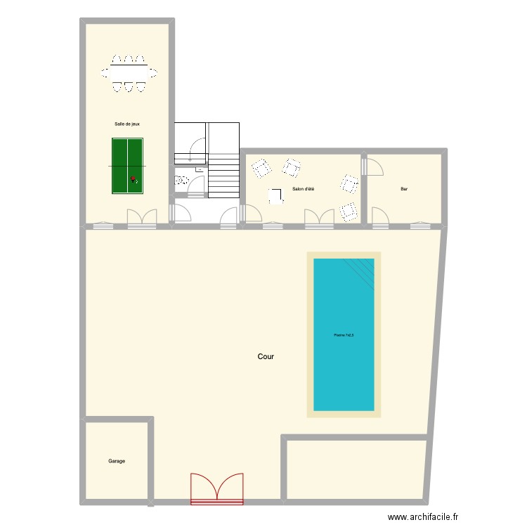 Providence . Plan de 5 pièces et 283 m2