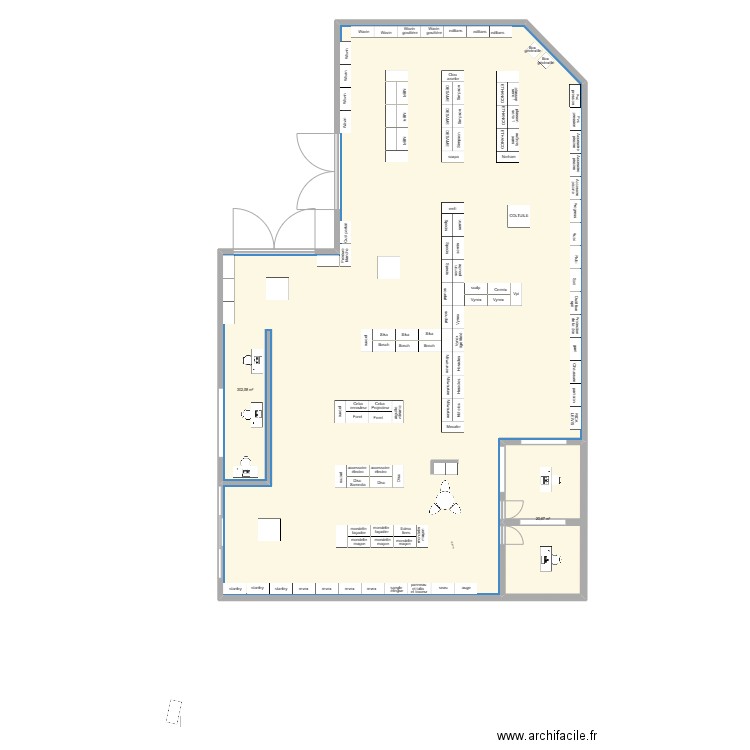 St Romain en Viennois . Plan de 2 pièces et 323 m2