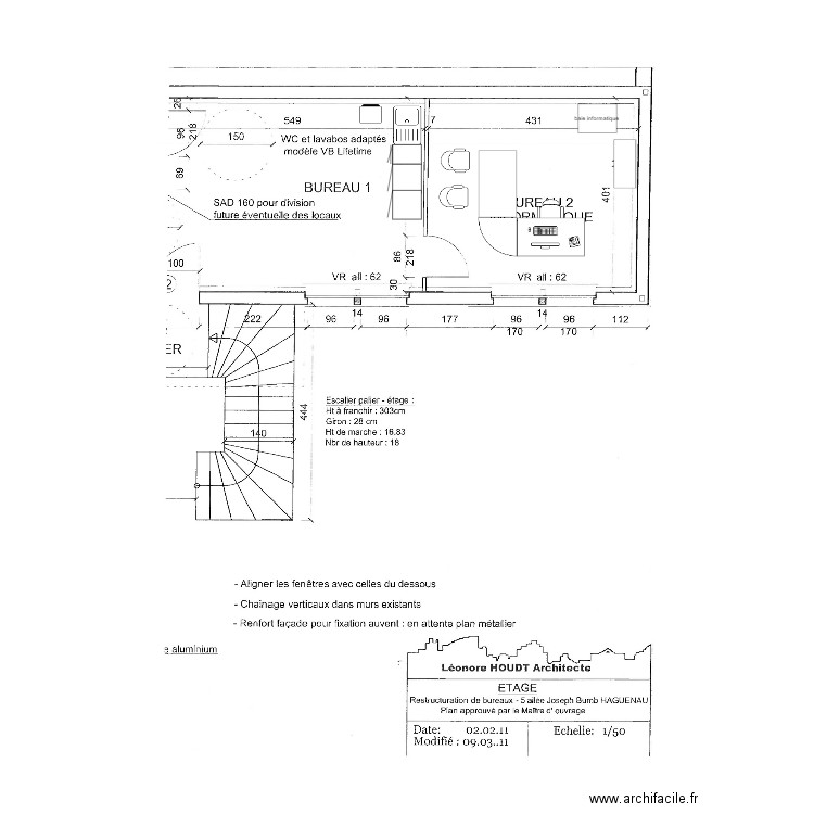 bureau 1. Plan de 0 pièce et 0 m2