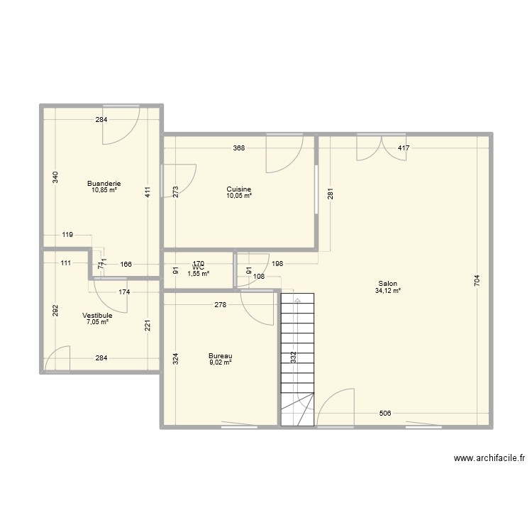 stanim1. Plan de 6 pièces et 73 m2