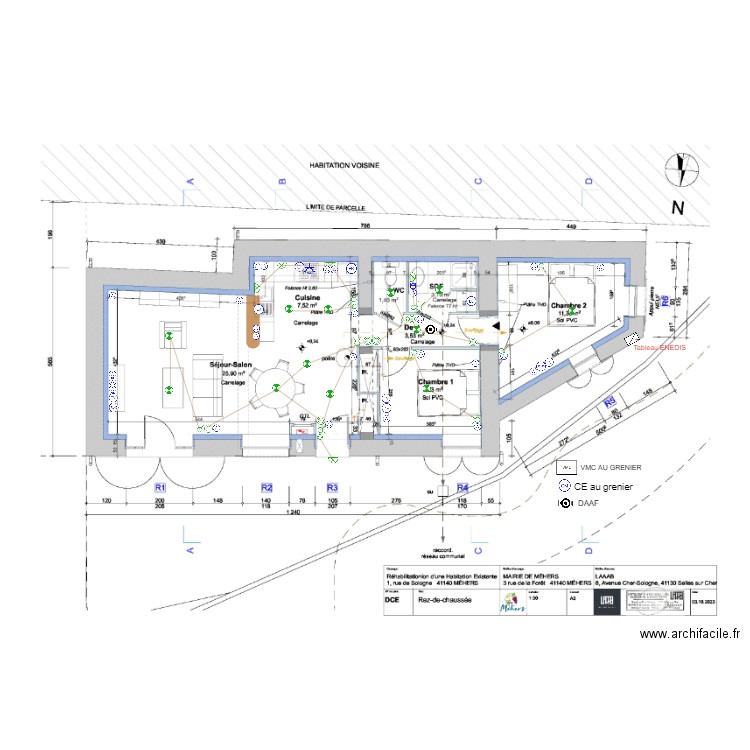 Méhers. Plan de 0 pièce et 0 m2