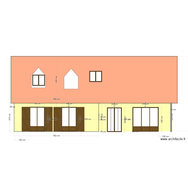 fAADE NORD. Plan de 0 pièce et 0 m2