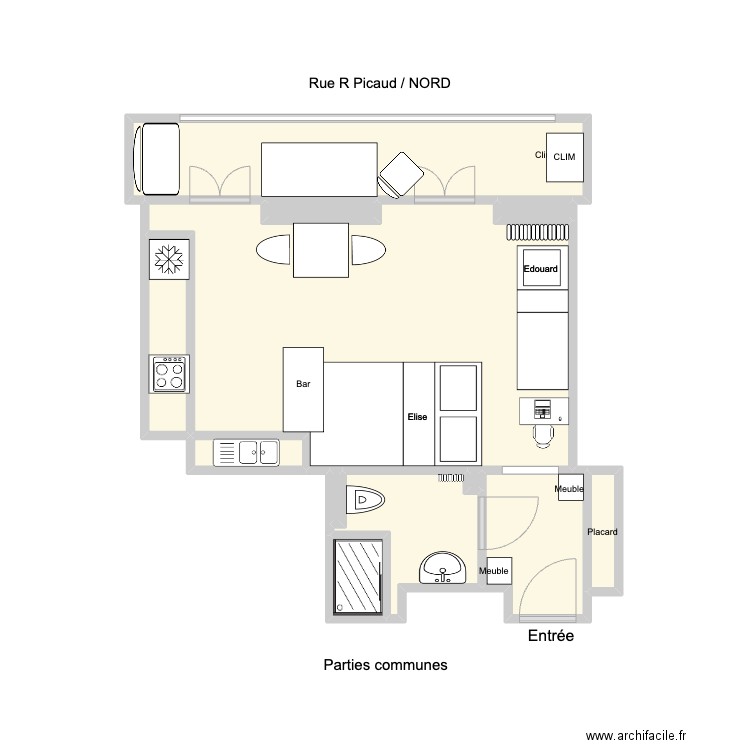 Feng Shui R Picaud . Plan de 12 pièces et 30 m2