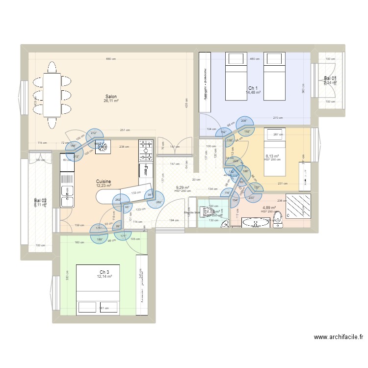 tizi ouzou. Plan de 10 pièces et 95 m2