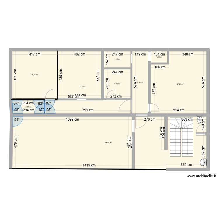 lotfi. Plan de 9 pièces et 182 m2