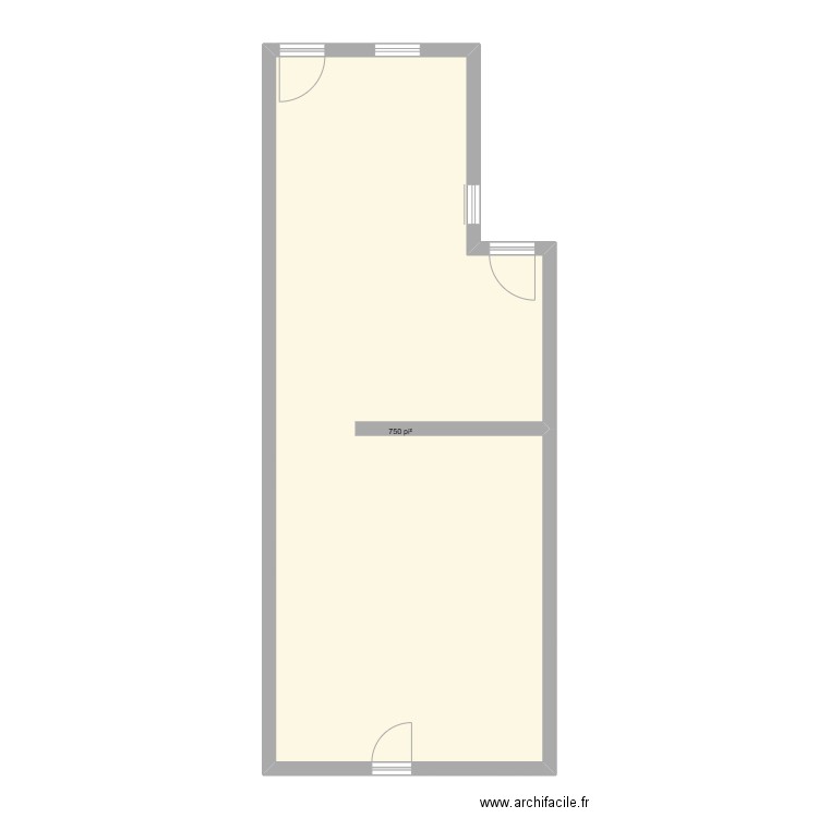 Chez François. Plan de 1 pièce et 70 m2