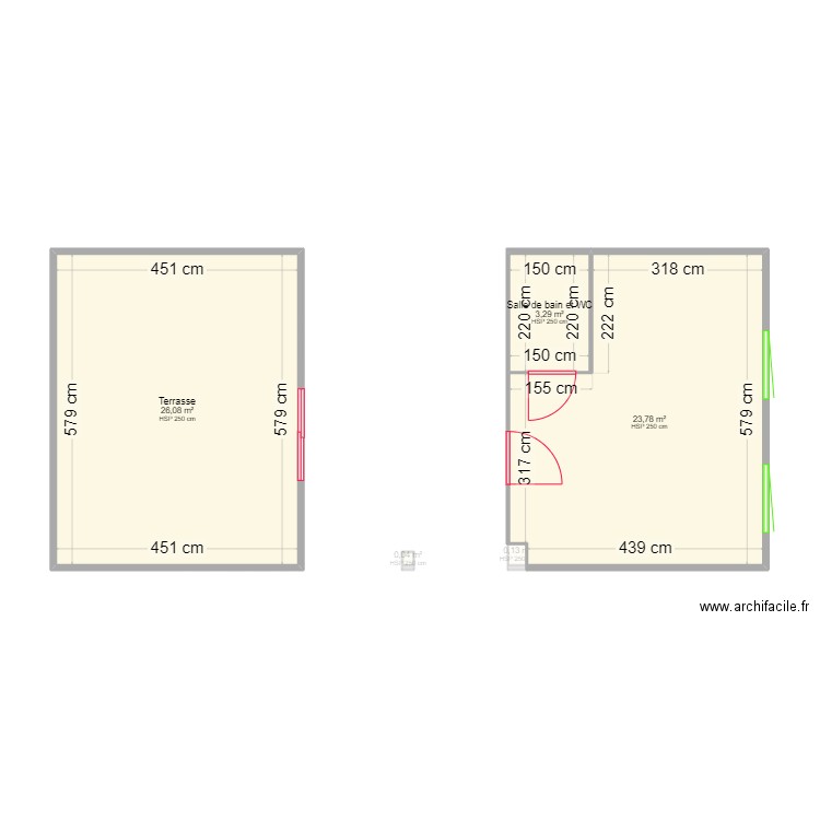 1er étage. Plan de 28 pièces et 278 m2