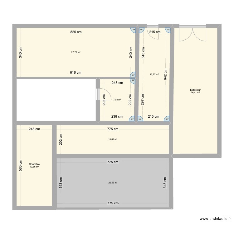 Jrvej. Plan de 9 pièces et 290 m2