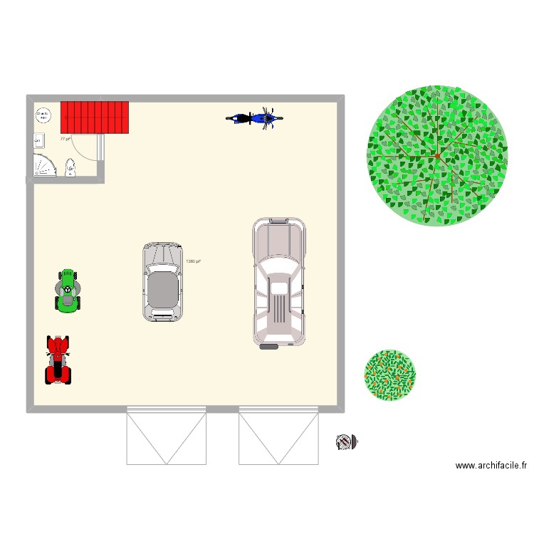 debut chalet nddb. Plan de 2 pièces et 135 m2