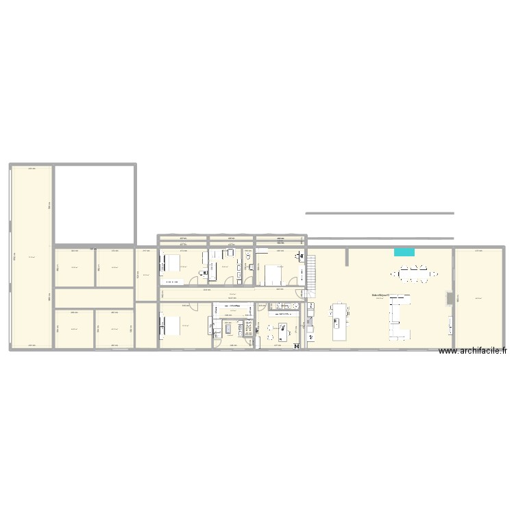 Villa Tarzan 16. Plan de 30 pièces et 957 m2